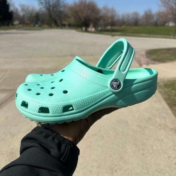 Crocs Unisex Adult Classic Clogs‎ Size M 5 W 7 Tropical Teal Green - Picture 10 of 12